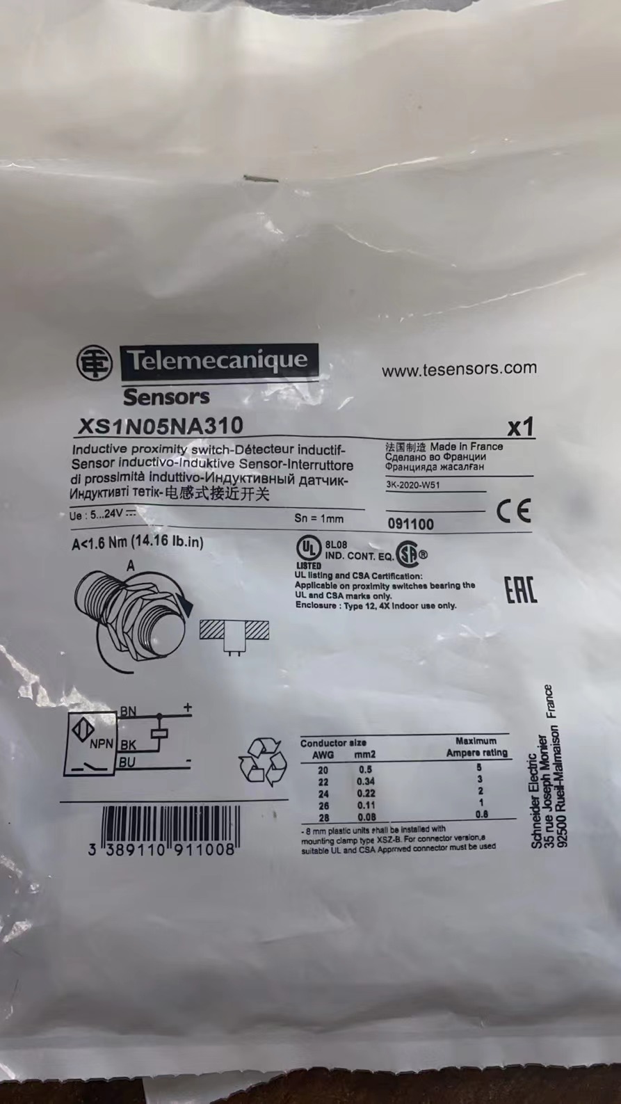 現(xiàn)貨??！Telemecaniqu--XS1N05NA310  請(qǐng)聯(lián)系13357889265